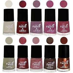 nail paint  glossy amp shine nail polish combo 6 ml each - set of 10 multicolor05753