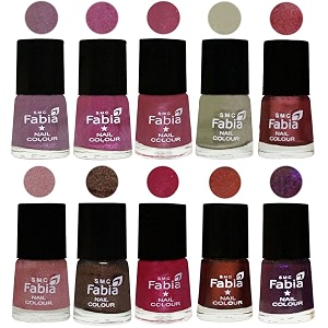 nail paint  glossy amp shine nail polish combo 6 ml each - set of 10 multicolor05782