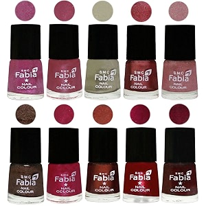nail paint  glossy amp shine nail polish combo 6 ml each - set of 10 multicolor05801