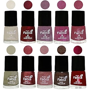nail paint  glossy amp shine nail polish combo 6 ml each - set of 10 multicolor05741