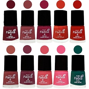 nail paint  glossy amp shine nail polish combo 6 ml each - set of 10 multicolor05554