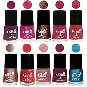 nail paint  glossy amp shine nail polish combo 6 ml each - set of 10 multicolor05025