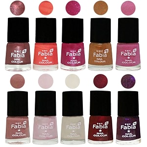 nail paint  glossy amp shine nail polish combo 6 ml each - set of 10 multicolor05575