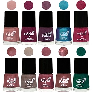 nail paint  glossy amp shine nail polish combo 6 ml each - set of 10 multicolor05329