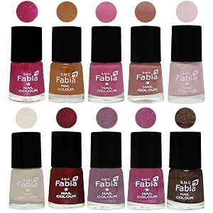 nail paint  glossy amp shine nail polish combo 6 ml each - set of 10 multicolor05623