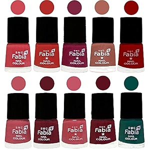nail paint  glossy amp shine nail polish combo 6 ml each - set of 10 multicolor05478