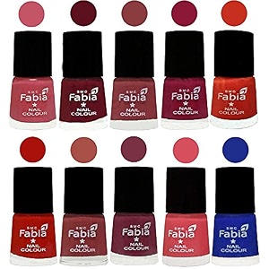 nail paint  glossy amp shine nail polish combo 6 ml each - set of 10 multicolor05549