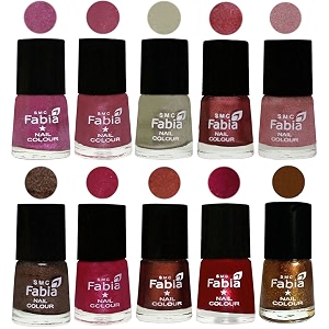 nail paint  glossy amp shine nail polish combo 6 ml each - set of 10 multicolor05811