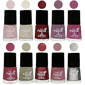 nail paint  glossy amp shine nail polish combo 6 ml each - set of 10 multicolor05727