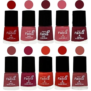 nail paint  glossy amp shine nail polish combo 6 ml each - set of 10 multicolor05519