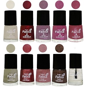 nail paint  glossy amp shine nail polish combo 6 ml each - set of 10 multicolor05759