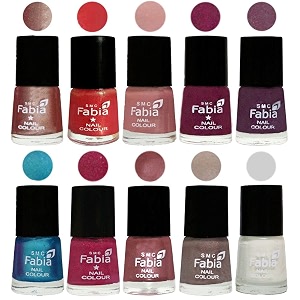 nail paint  glossy amp shine nail polish combo 6 ml each - set of 10 multicolor05265