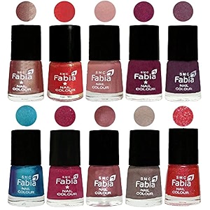 nail paint  glossy amp shine nail polish combo 6 ml each - set of 10 multicolor05258