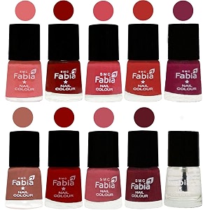 nail paint  glossy amp shine nail polish combo 6 ml each - set of 10 multicolor05451