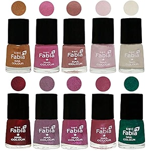 nail paint  glossy amp shine nail polish combo 6 ml each - set of 10 multicolor05659
