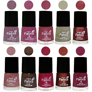 nail paint  glossy amp shine nail polish combo 6 ml each - set of 10 multicolor05781