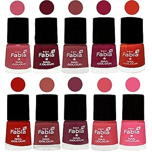 nail paint  glossy amp shine nail polish combo 6 ml each - set of 10 multicolor05546