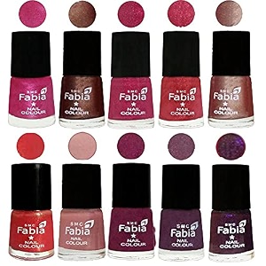nail paint  glossy amp shine nail polish combo 6 ml each - set of 10 multicolor05092