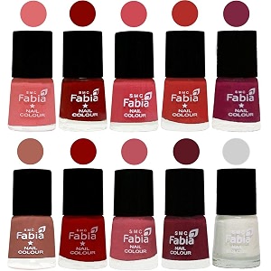 nail paint  glossy amp shine nail polish combo 6 ml each - set of 10 multicolor05452