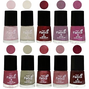 nail paint  glossy amp shine nail polish combo 6 ml each - set of 10 multicolor05723