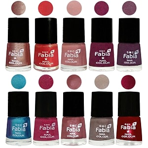 nail paint  glossy amp shine nail polish combo 6 ml each - set of 10 multicolor05248