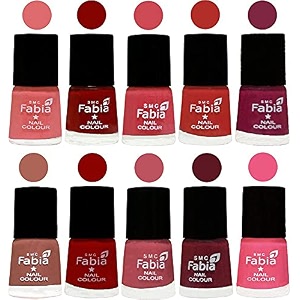 nail paint  glossy amp shine nail polish combo 6 ml each - set of 10 multicolor05447
