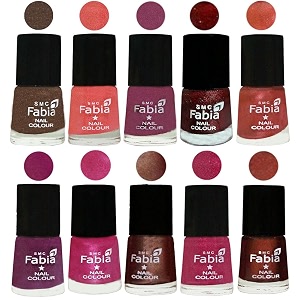 nail paint  glossy amp shine nail polish combo 6 ml each - set of 10 multicolor04822