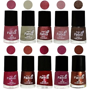 nail paint  glossy amp shine nail polish combo 6 ml each - set of 10 multicolor05827
