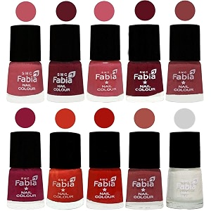 nail paint  glossy amp shine nail polish combo 6 ml each - set of 10 multicolor05536