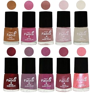 nail paint  glossy amp shine nail polish combo 6 ml each - set of 10 multicolor05665