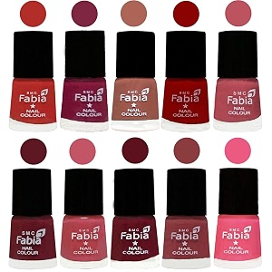 nail paint  glossy amp shine nail polish combo 6 ml each - set of 10 multicolor05489
