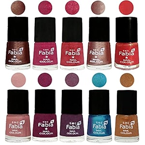 nail paint  glossy amp shine nail polish combo 6 ml each - set of 10 multicolor05116
