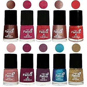 nail paint  glossy amp shine nail polish combo 6 ml each - set of 10 multicolor05146