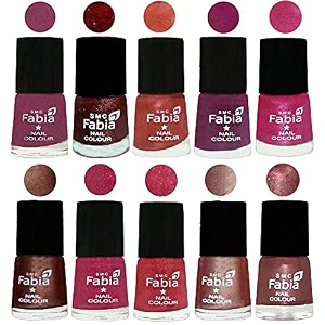 nail paint  glossy amp shine nail polish combo 6 ml each - set of 10 multicolor04898