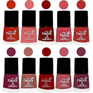 nail paint  glossy amp shine nail polish combo 6 ml each - set of 10 multicolor05429