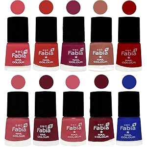 nail paint  glossy amp shine nail polish combo 6 ml each - set of 10 multicolor05479