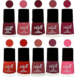 nail paint  glossy amp shine nail polish combo 6 ml each - set of 10 multicolor05539