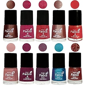 nail paint  glossy amp shine nail polish combo 6 ml each - set of 10 multicolor05140