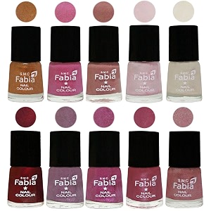 nail paint  glossy amp shine nail polish combo 6 ml each - set of 10 multicolor05647