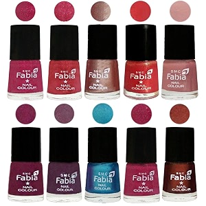 nail paint  glossy amp shine nail polish combo 6 ml each - set of 10 multicolor05170