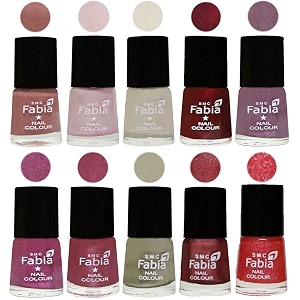 nail paint  glossy amp shine nail polish combo 6 ml each - set of 10 multicolor05708