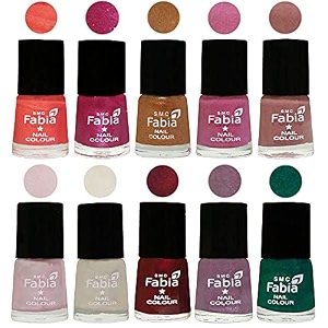 nail paint  glossy amp shine nail polish combo 6 ml each - set of 10 multicolor05608