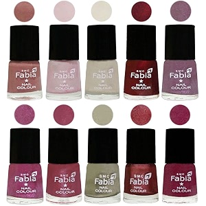 nail paint  glossy amp shine nail polish combo 6 ml each - set of 10 multicolor05699