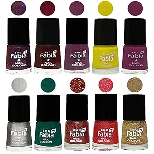 nail paint  glossy amp shine nail polish combo 6 ml each - set of 10 multicolor05938