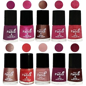 nail paint  glossy amp shine nail polish combo 6 ml each - set of 10 multicolor05051