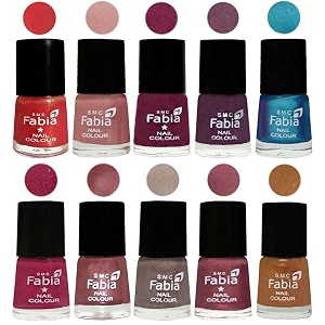 nail paint  glossy amp shine nail polish combo 6 ml each - set of 10 multicolor05270