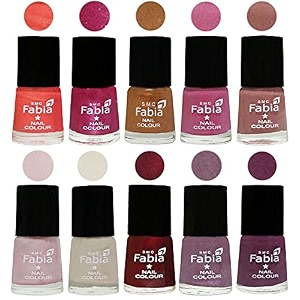 nail paint  glossy amp shine nail polish combo 6 ml each - set of 10 multicolor05604