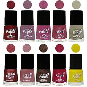 nail paint  glossy amp shine nail polish combo 6 ml each - set of 10 multicolor05766