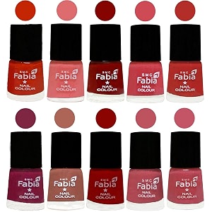 nail paint  glossy amp shine nail polish combo 6 ml each - set of 10 multicolor05422
