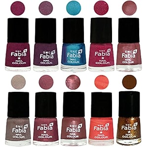 nail paint  glossy amp shine nail polish combo 6 ml each - set of 10 multicolor05369